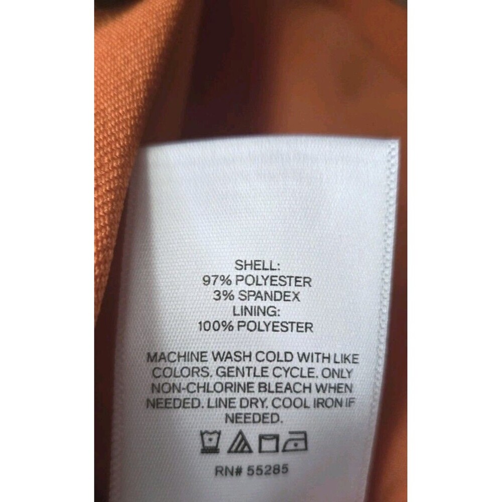 EXPRESS Twill Oversized Boyfriend Blazer Orange Two Button Size Large NWT - Picture 10 of 10